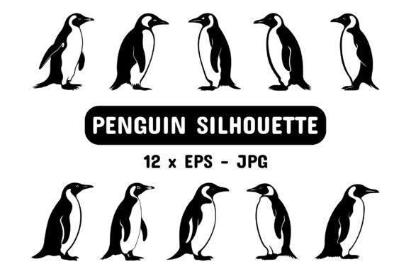 Download Penguin Silhouette Set Collection Bundle - Set collection bundle Collection